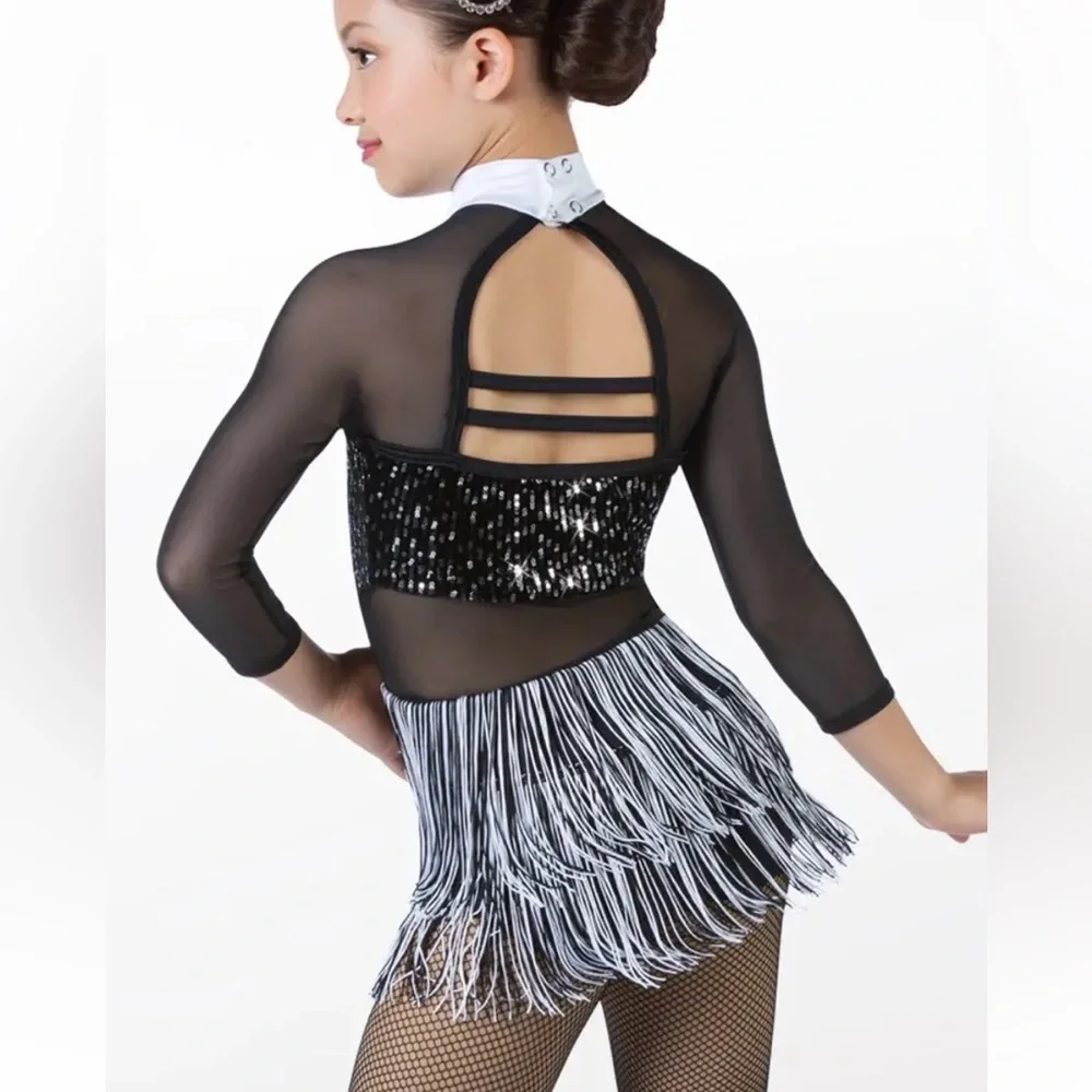 Weissman Black and White It’s Not Unusual kids size Large child Dance Costume
